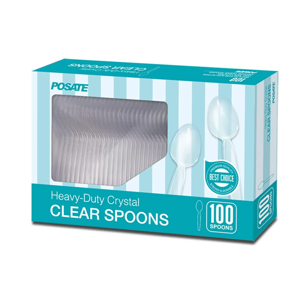 No Sew No Sew clear spoons 100 count 7.1 — product photo