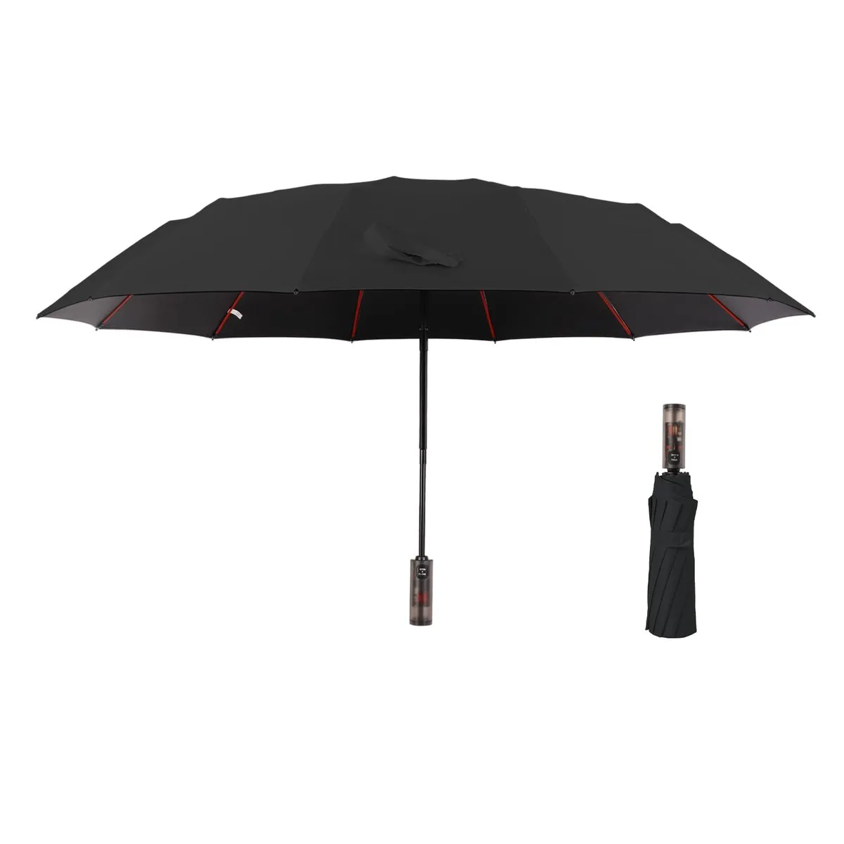  Verssdaan 46" Auto-Folding Windproof Umbrella - Sandflow Black — product photo