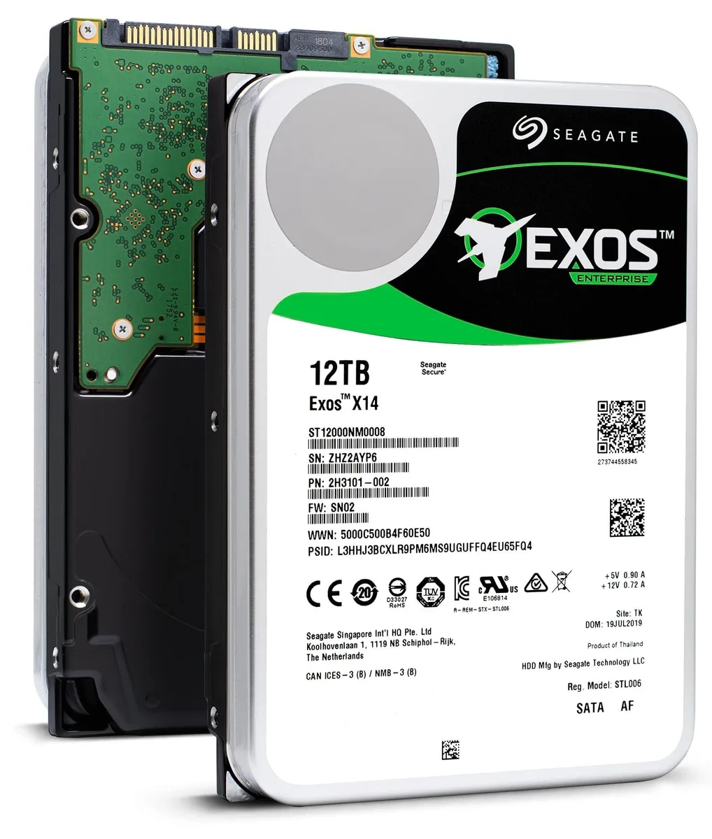 Seagate Seagate Exos X14 ST12000NM0008 12 TB 3.5" SATA Hard Drive — product photo