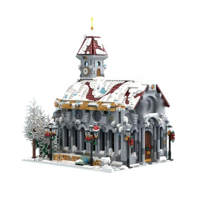 ZITIANYOUBUILD ZITIANYOUBUILD MOC-238564 Winter Village Cathedral Building Block Set 3987PCS — product photo