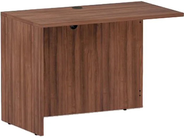 Alera Alera VA354224WA Valencia Reversible Return Bridge Shell 42.00" x 23.63" Modern Walnut office furniture — product photo