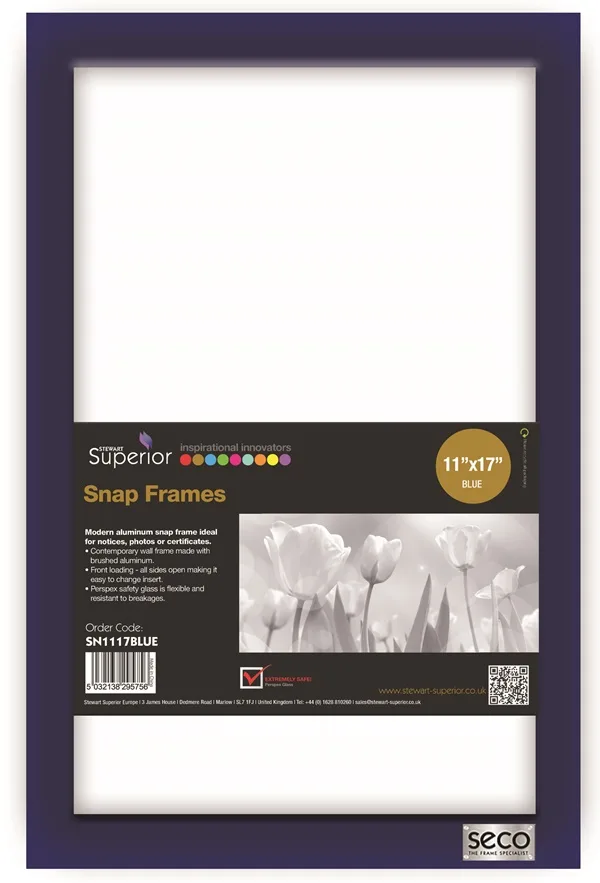 Seco Seco Blue Snap Frame 11 x 17" 1" profile covering — product photo