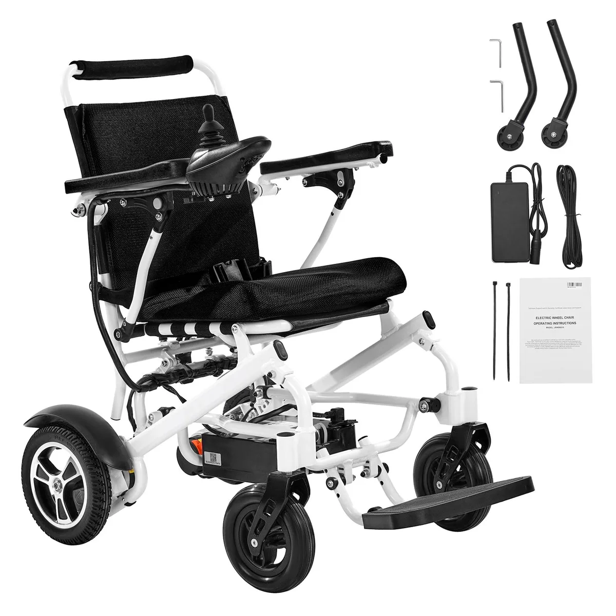 VEVOR VEVOR JRWD6010 Electric Wheelchair 300lbs 13mi Pearl White — product photo