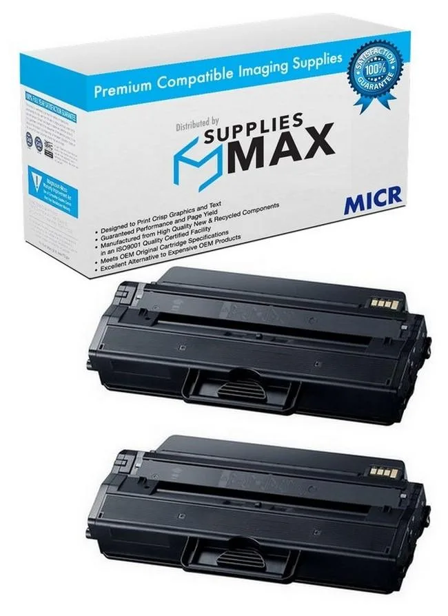 SuppliesMax SuppliesMax MLT-P115B-MICR MICR toner cartridge 2 pack 3000 pages — product photo