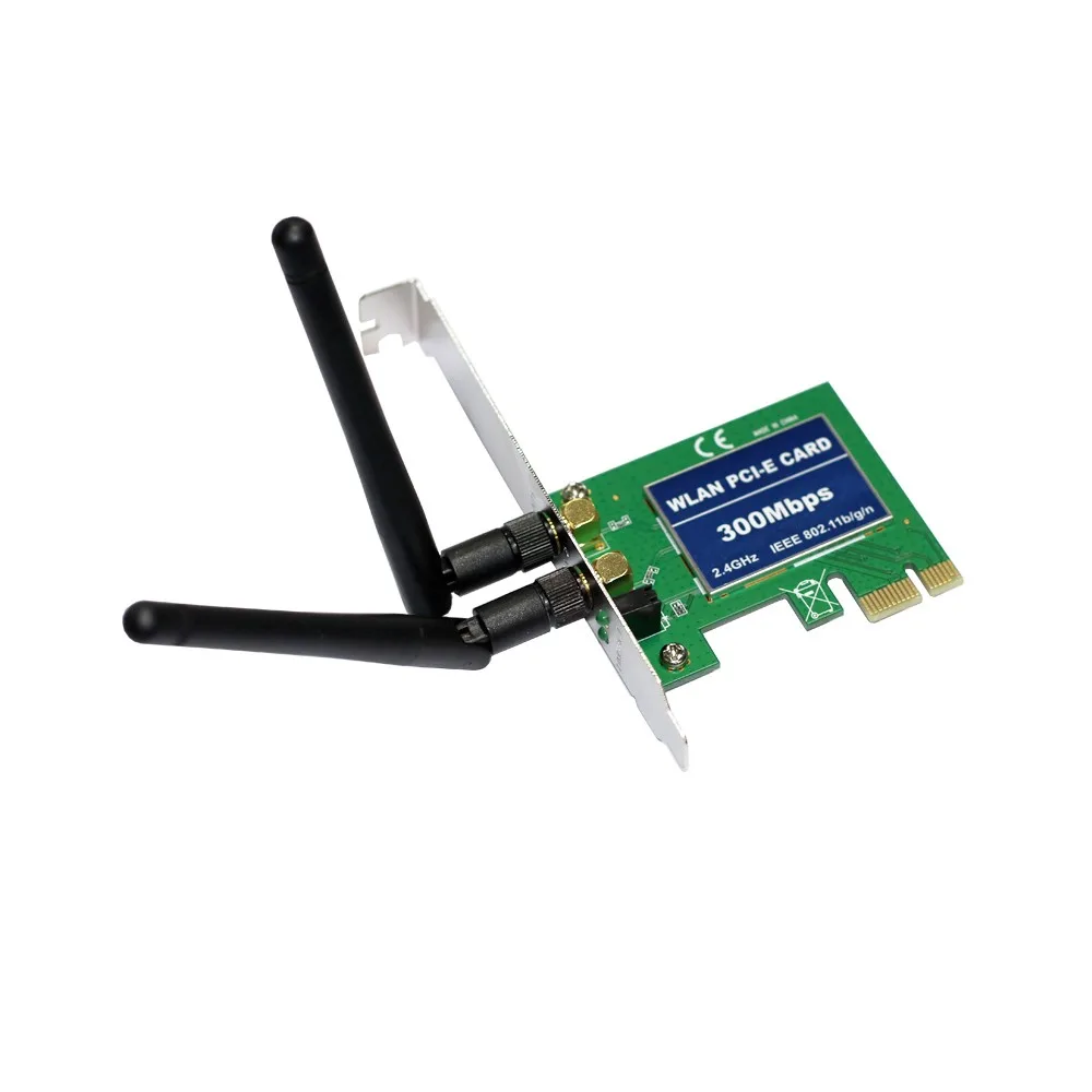 JinTaoRui JinTaoRui PCIe Wi-Fi Adapter 300Mbps 2.4GHz 2×5dBi Antennas — product photo