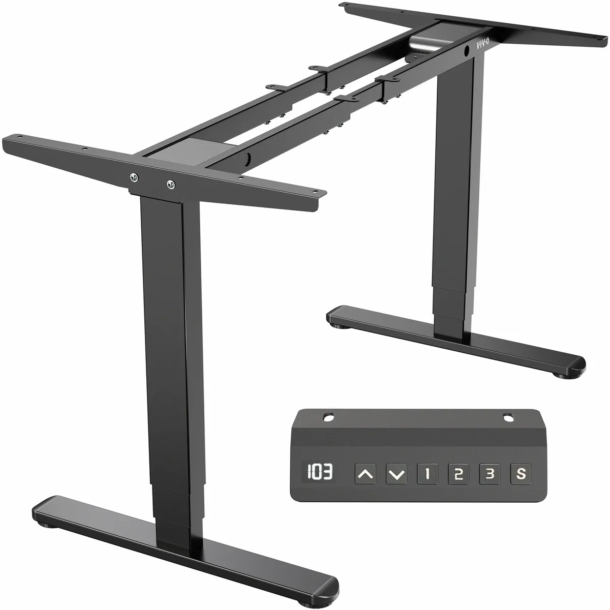 VIVO VIVO Black Electric Standing Desk Frame Dual Motor 220 lbs — product photo