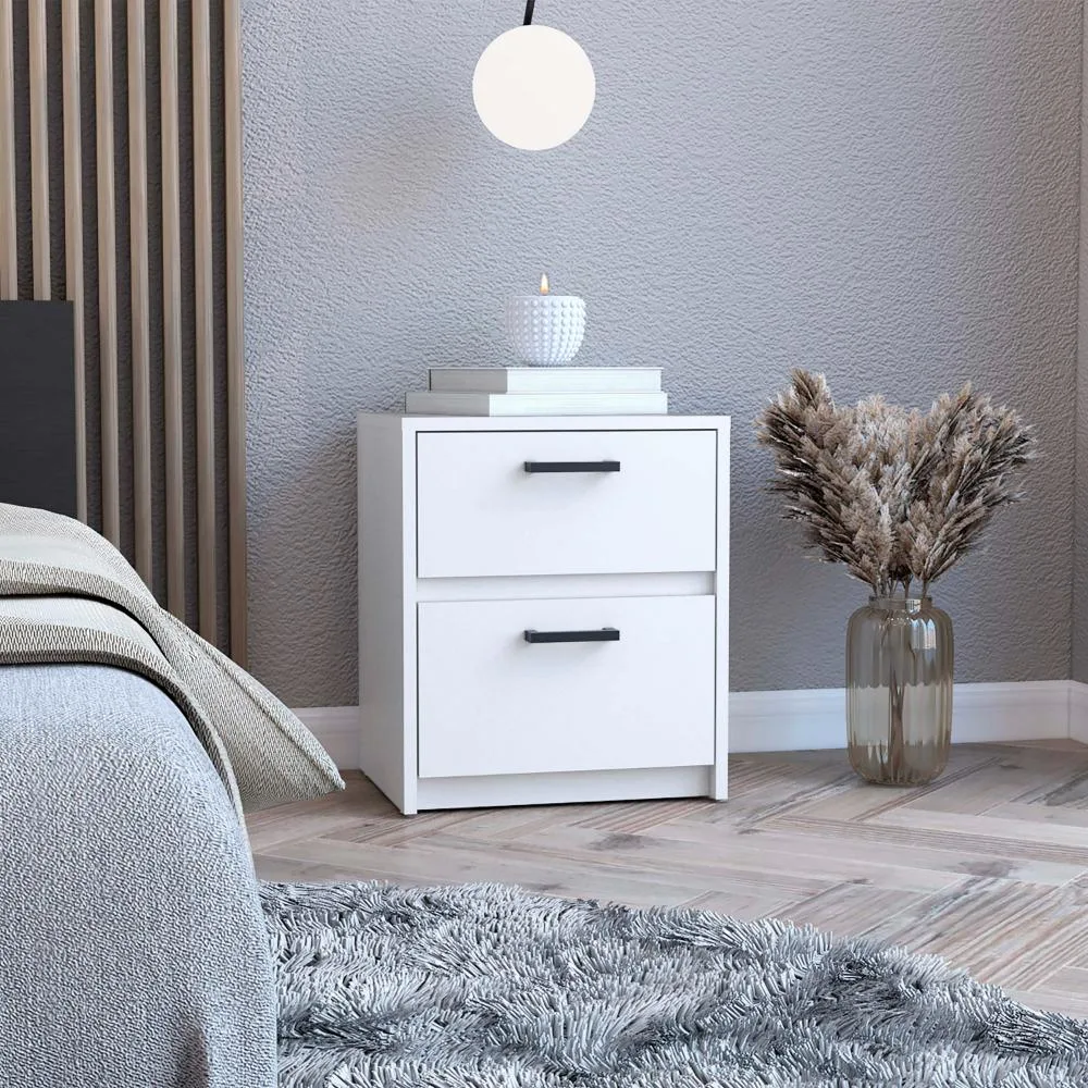 tuphen tuphen Trivor 2-Drawer Nightstand White 15.7" W 18.3" H — product photo