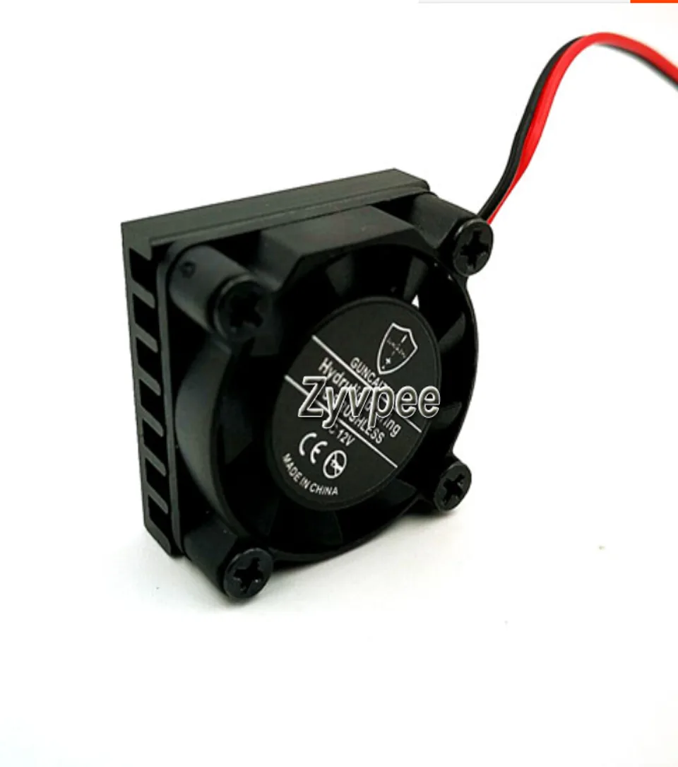 Zyvpee Zyvpee 2512 25mm 12VDC 2-wire sleeve bearing mini fan with aluminium heatsink — product photo