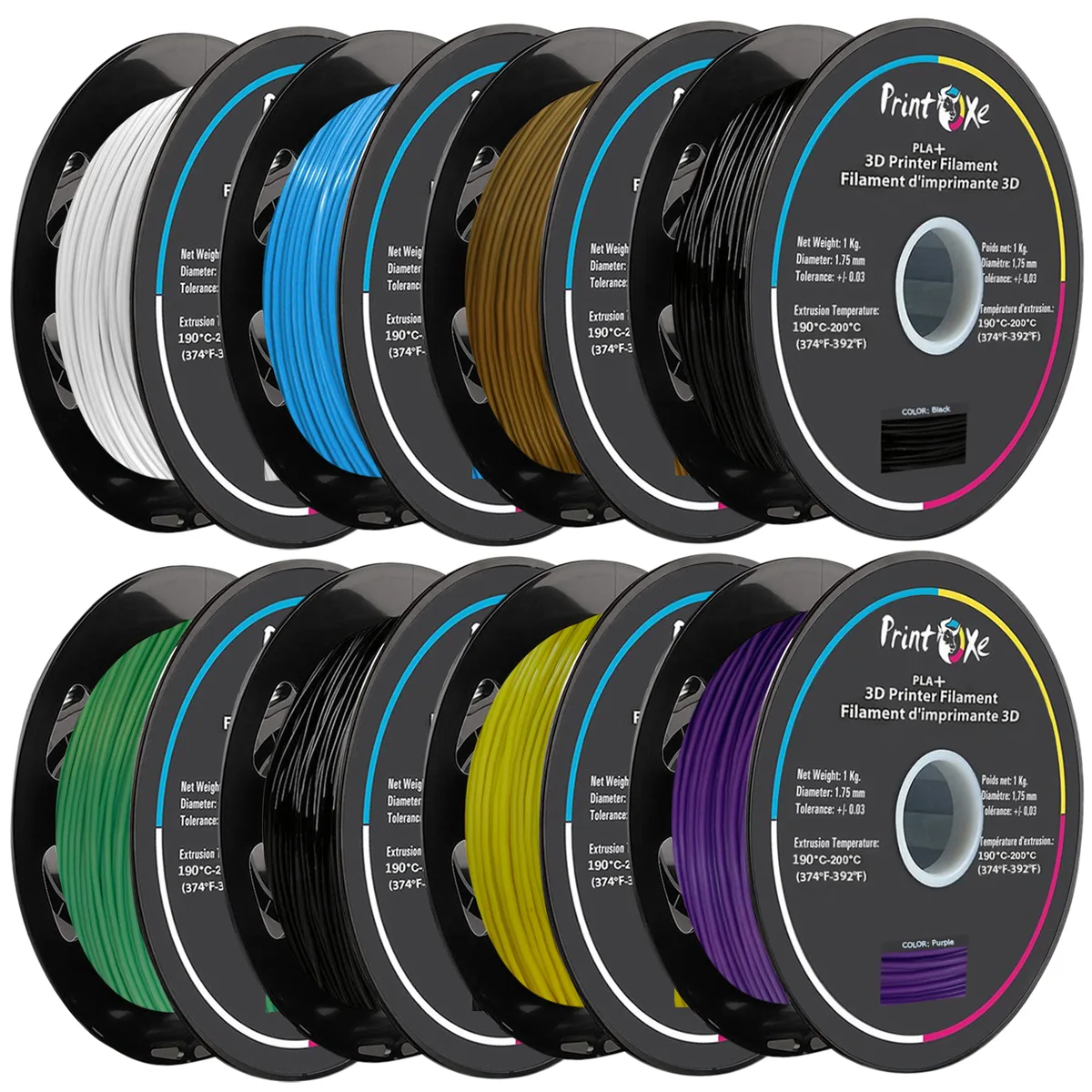 PrintOxe PrintOxe PLA+ Pro 8-pack 1.75 mm 1 kg 3D printer filament — product photo