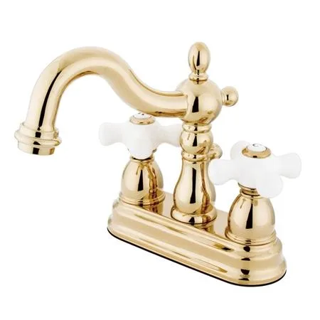 KINGSTON BRASS KINGSTON BRASS KB1602PX Two Handle 4 in. Centerset Shower Faucet Polished Brass — product photo
