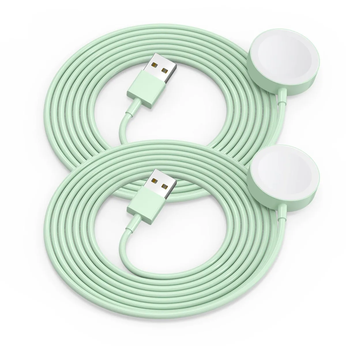ViewSonic ViewSonic A01-Green 2-pack Apple Watch magnetic USB charger green 3.3ft — product photo