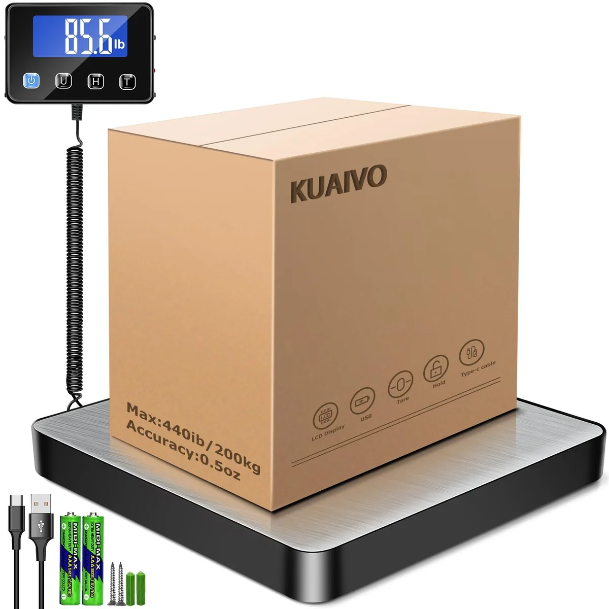  Shipping Scale 440lb 0.35oz Digital Postal Scale — product photo
