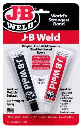 Small gray tube of J-B Weld 8265-S cold weld epoxy adhesive 1.00 oz