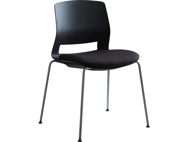 Lorell Lorell Arctic Series Stack Chair 42948 Black 2-pack — product photo