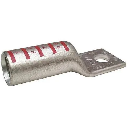 Copper compression lug with single 3/8 inch stud hole
