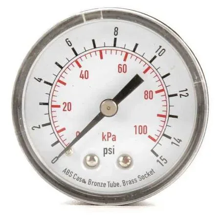 Value Brand Value Brand Pressure Gauge 0-15 psi 2 in Acrylic — product photo