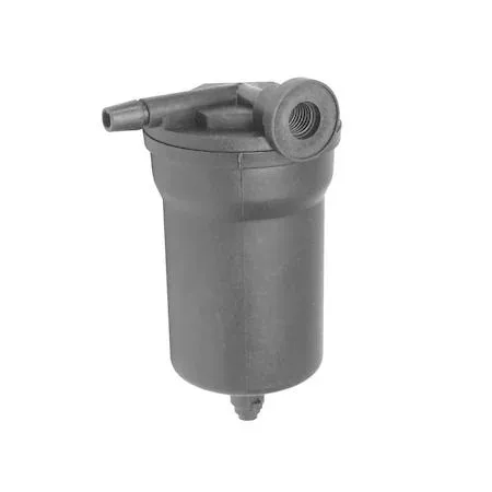 Unity air suspension compressor dryer, silver metal cylinder with single outlet port