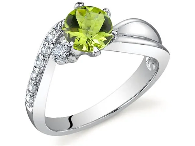 Oravo Oravo Ethereal Curves 0.75ct Peridot Sterling Silver Ring Size 8 — product photo