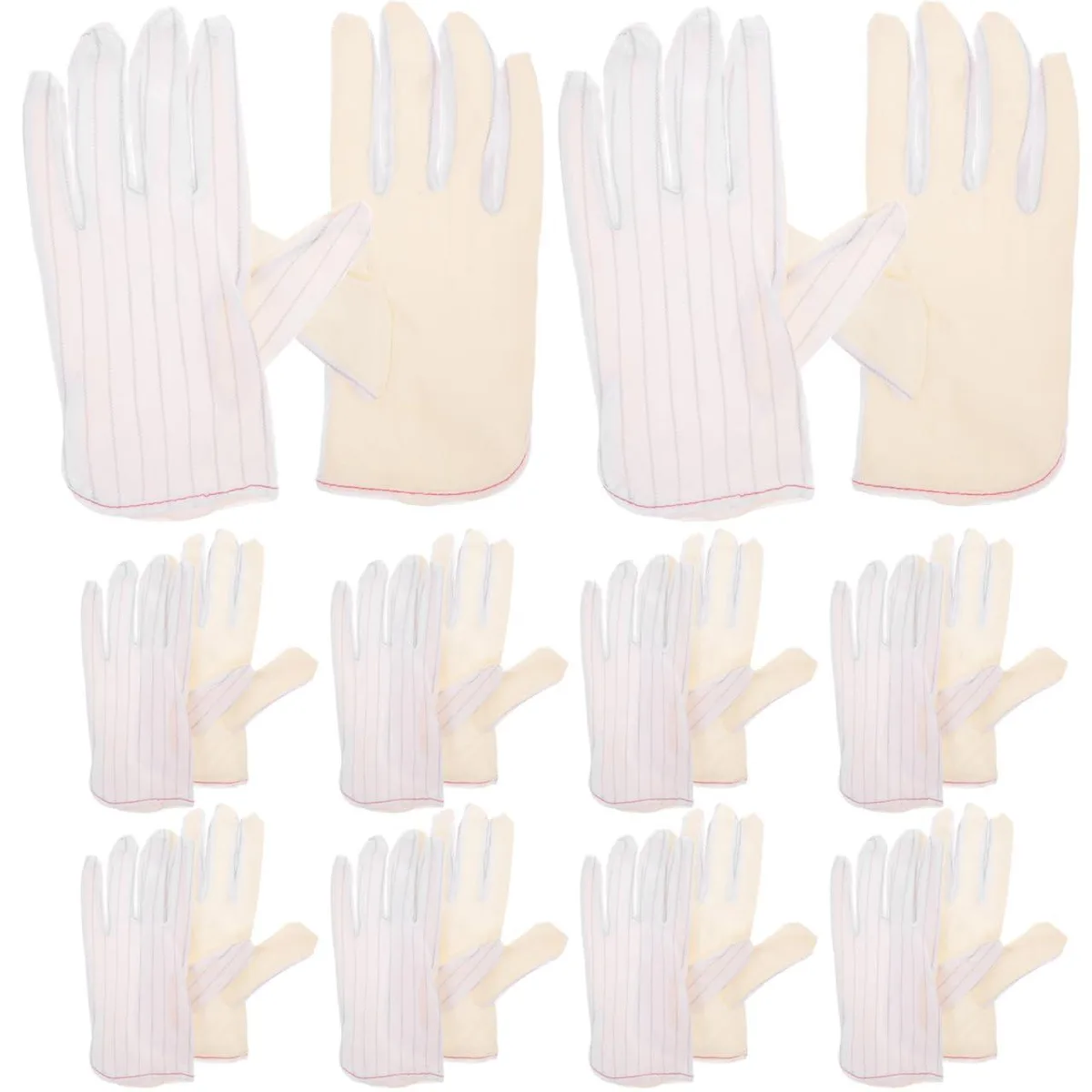  KALLORY 0323544HRPG ESD Anti-Static Gloves 10 Pairs Size 8 Beige — product photo