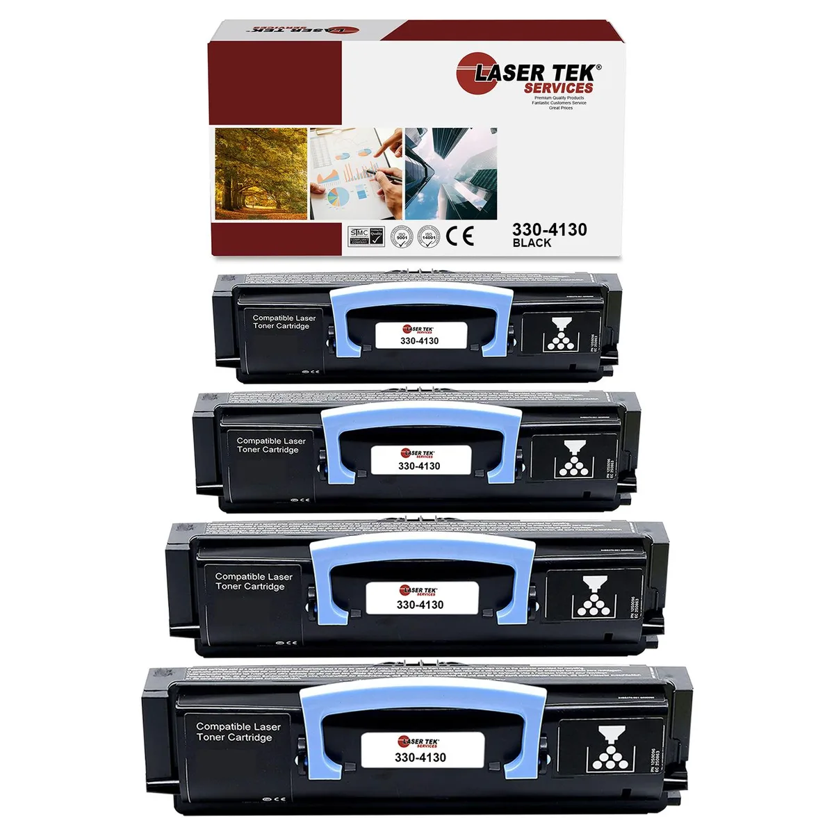Laser Tek Services Laser Tek Services 330-4130 Black Toner Cartridge 4PK — product photo