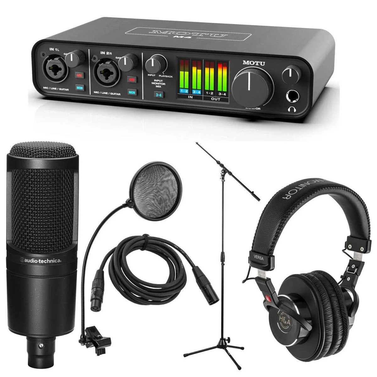 Motu Motu M4 USB-C Audio/MIDI Interface Kit #3140 A — product photo