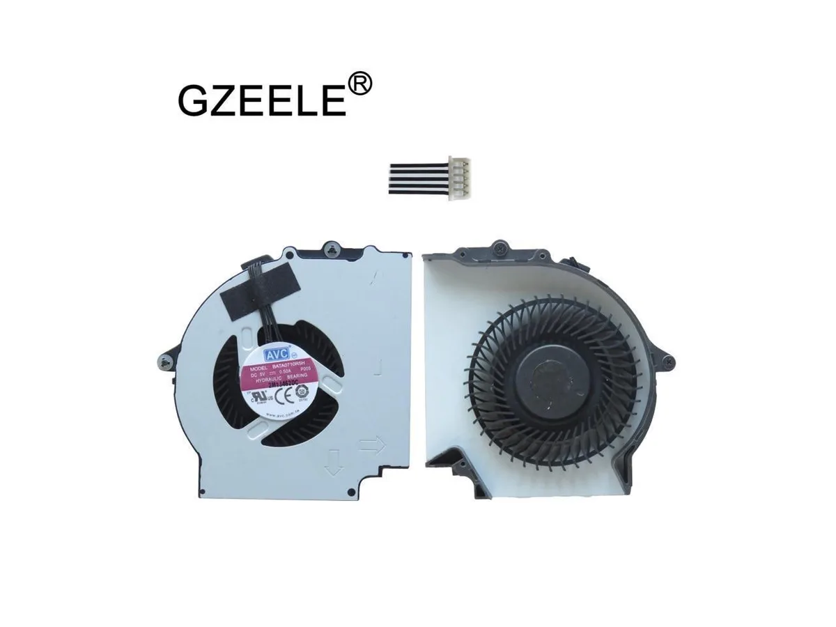 Laptop CPU cooling fan with plastic housing and wire connector
