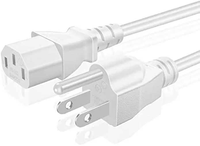 usbroway usbroway Power Cord 10 Feet NEMA 5-15P to IEC320C13 White — product photo