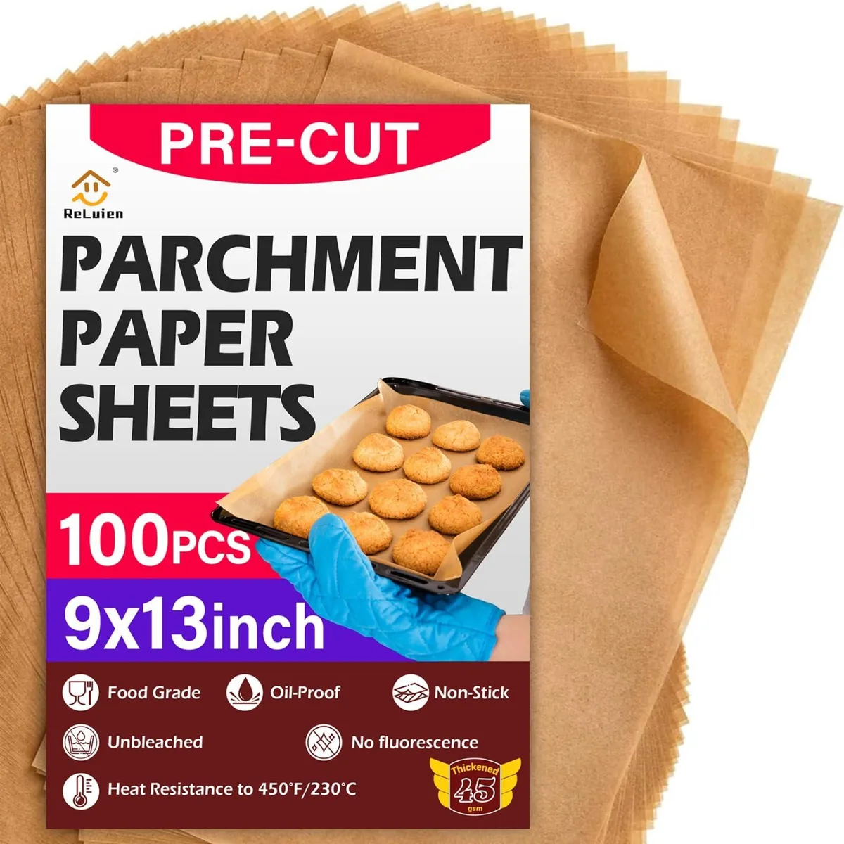  ReLuien ACC-125PCS-B Paper Craft 100 Sheets 9x13 In — product photo