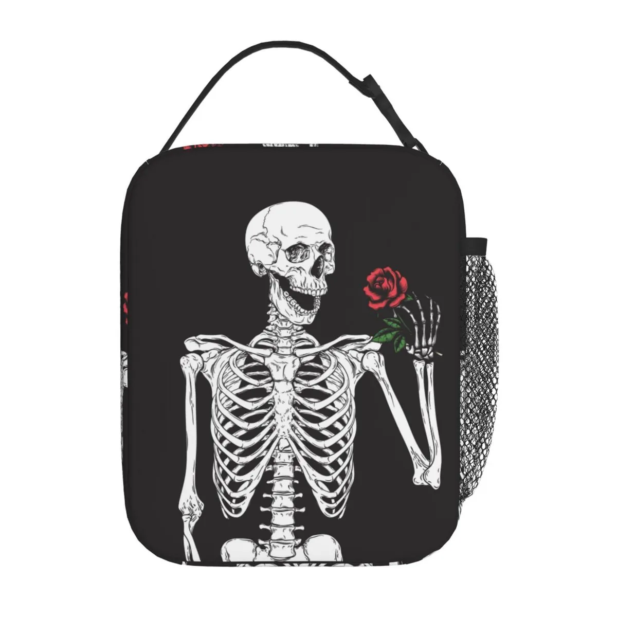 No Sew No Sew Halloween Skeleton Funny Skull Insulated Lunch Bag — product photo