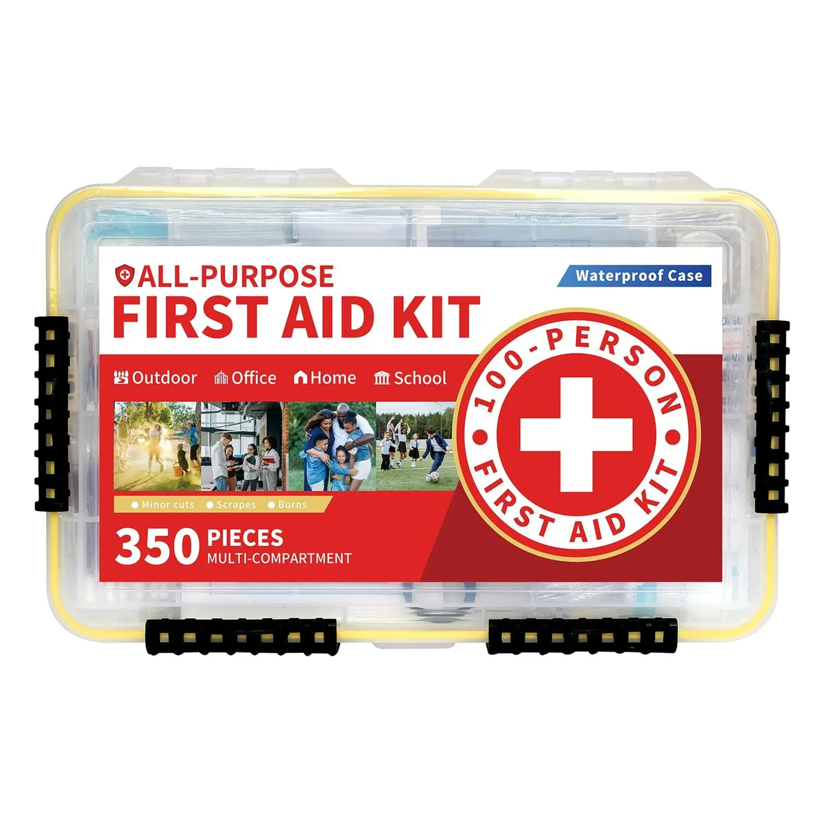  First Aid Kit 350-Piece 100-Person Waterproof — product photo