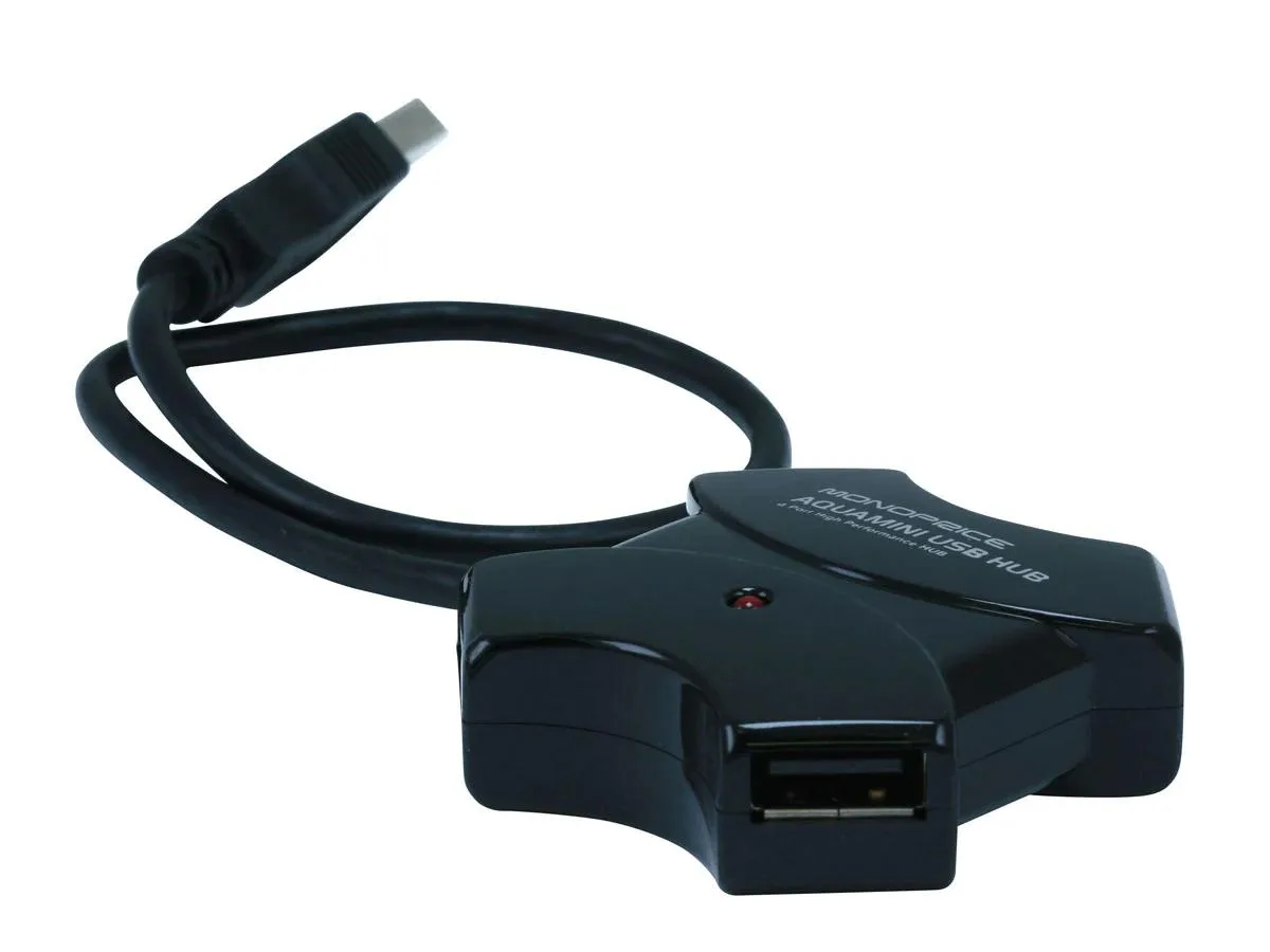 Monoprice Inc. Monoprice Inc. 6631 4-Port USB 2.0 Hub Black 4' cable — product photo