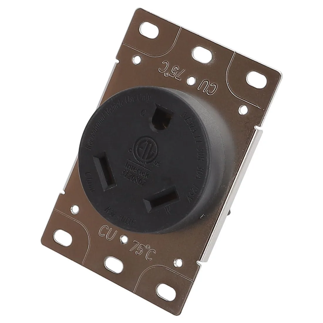 LORDWORLD LORDWORLD NEMA TT-30R 30 Amp 125V Flush Mount Receptacle — product photo