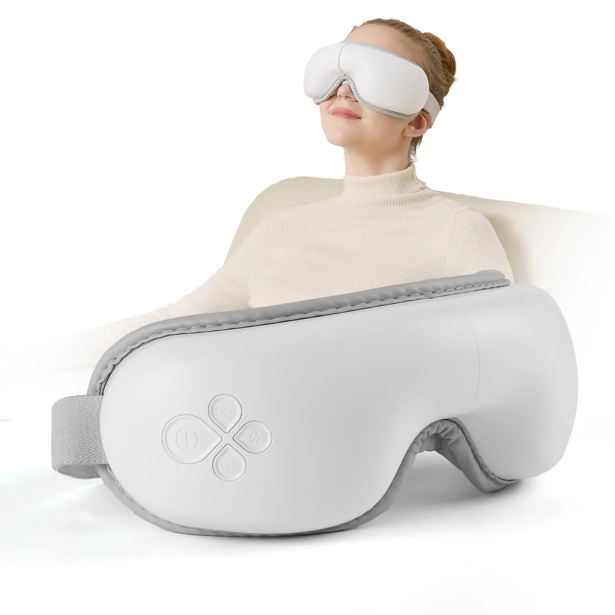 Blue foldable eye massager with heat, 295 g