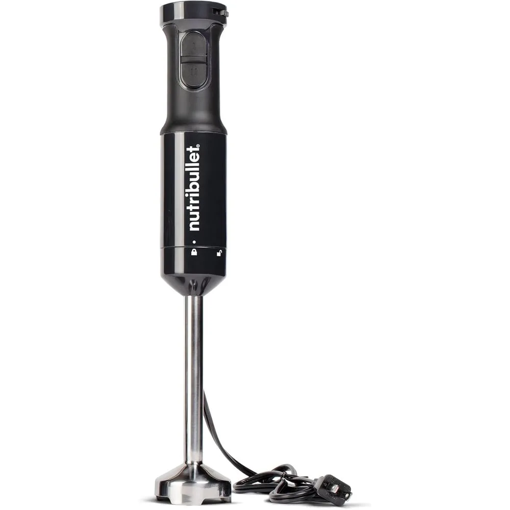 Black NutriBullet NBI10200 immersion blender with stainless steel blending arm