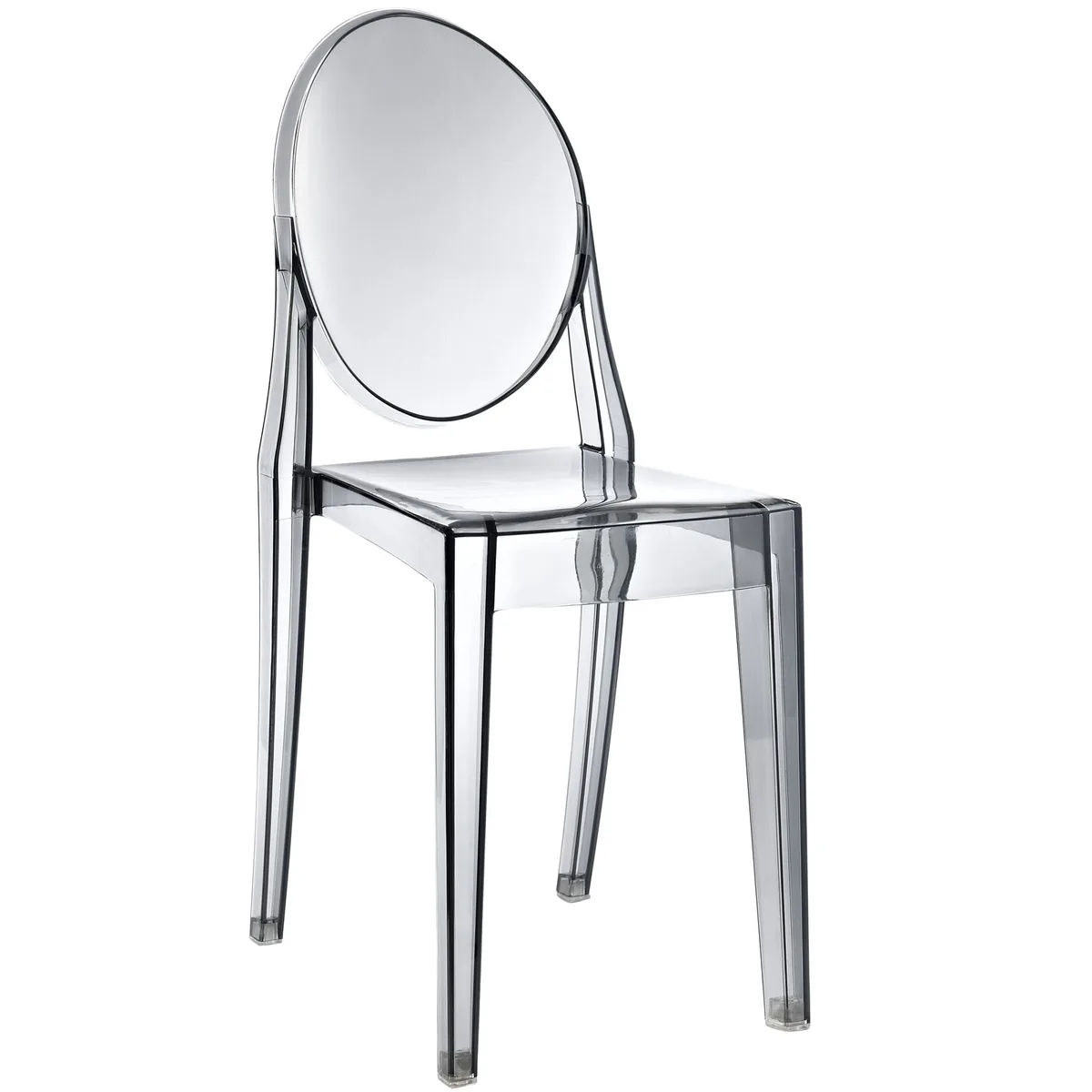 LexMod LexMod Victoria Ghost Chair Smoked Clear Castered — product photo