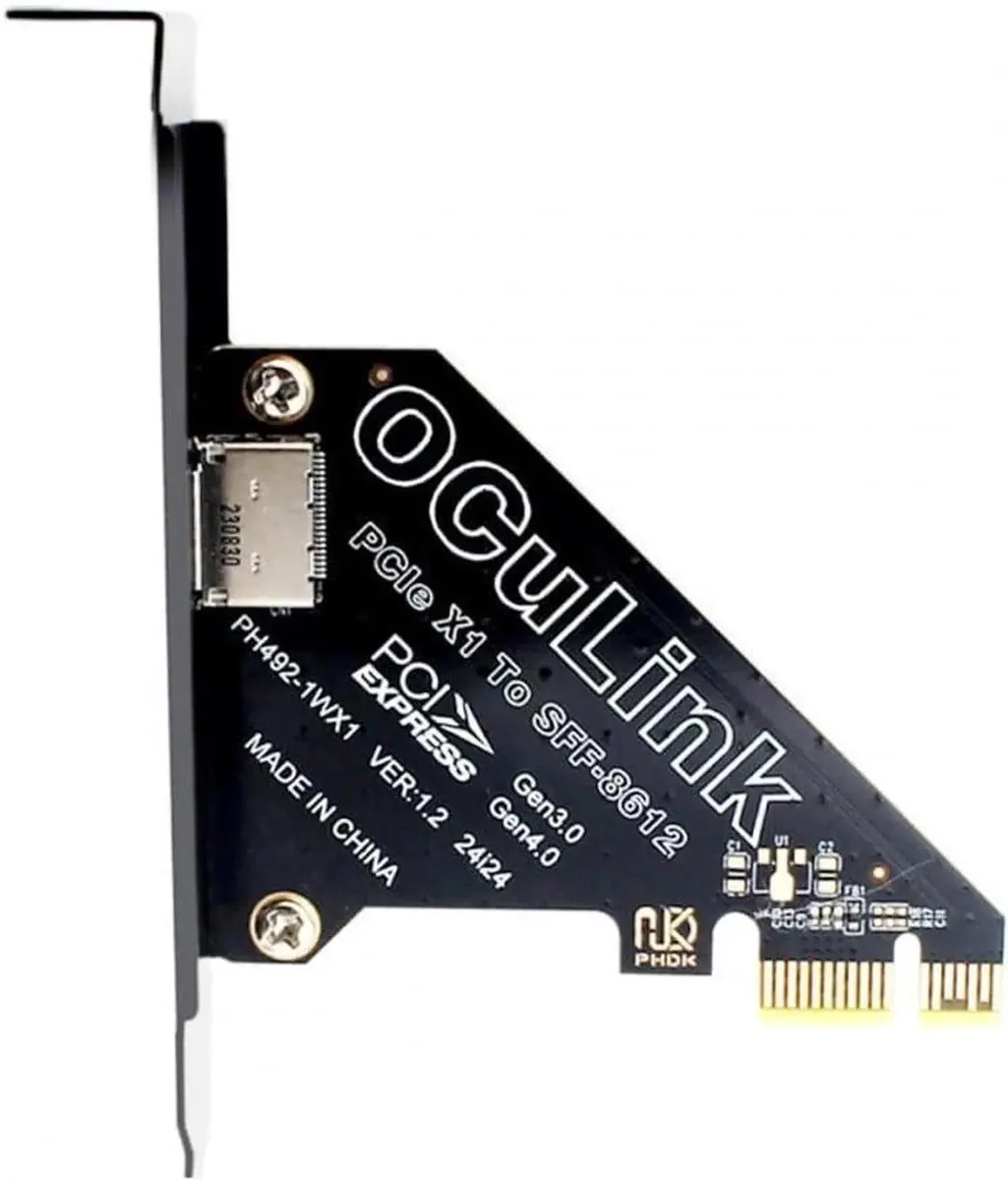 SMUGDESK SMUGDESK PCIe 4.0 1x to Oculink SFF8612/SFF8611 Host Adapter Card — product photo