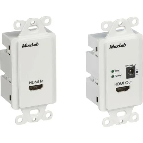 MuxLab MuxLab 500401-WP HDMI Wall Plate Extender Kit White — product photo