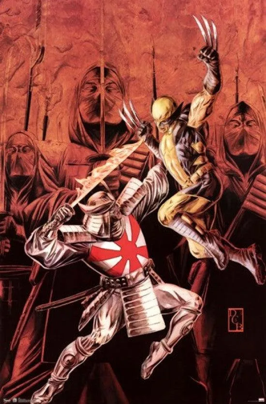 Poster print of Wolverine as Silver Samurai, 22 by 34 inches