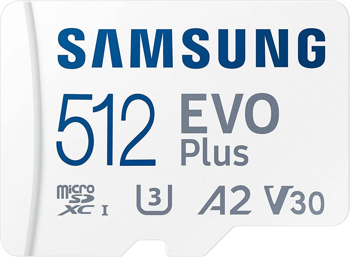 SAMSUNG SAMSUNG EVO Plus 512GB microSDXC UHS-I 130MB/s memory card with SD adapter — product photo