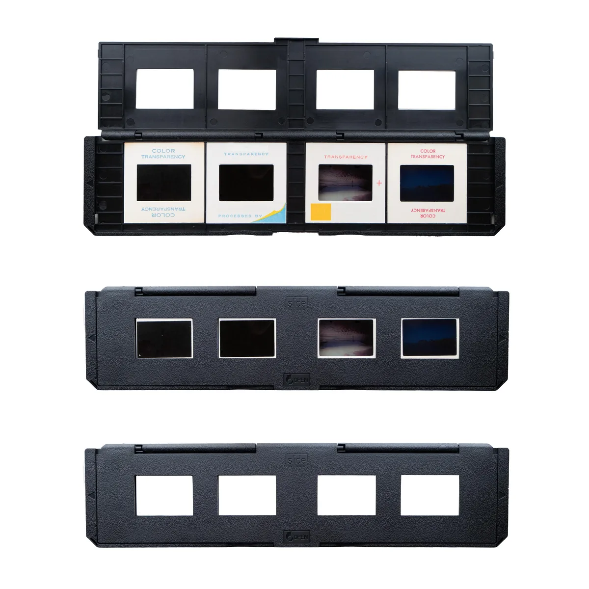 MAGNASONIC MAGNASONIC Long Tray Slide Film Holder ST01 35mm 4 Slides Set of 3 — product photo