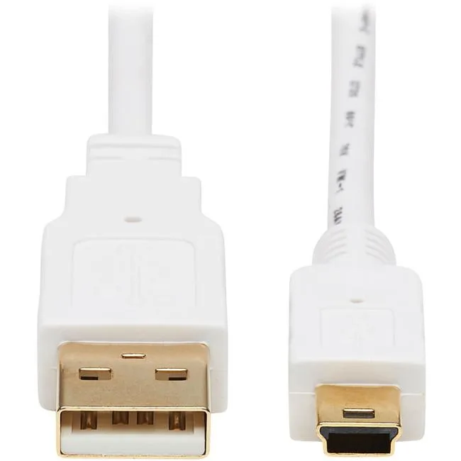 Tripp Lite Tripp Lite U030AB-003-WH 3 ft USB 2.0 A to Mini-B Antibacterial Cable White — product photo