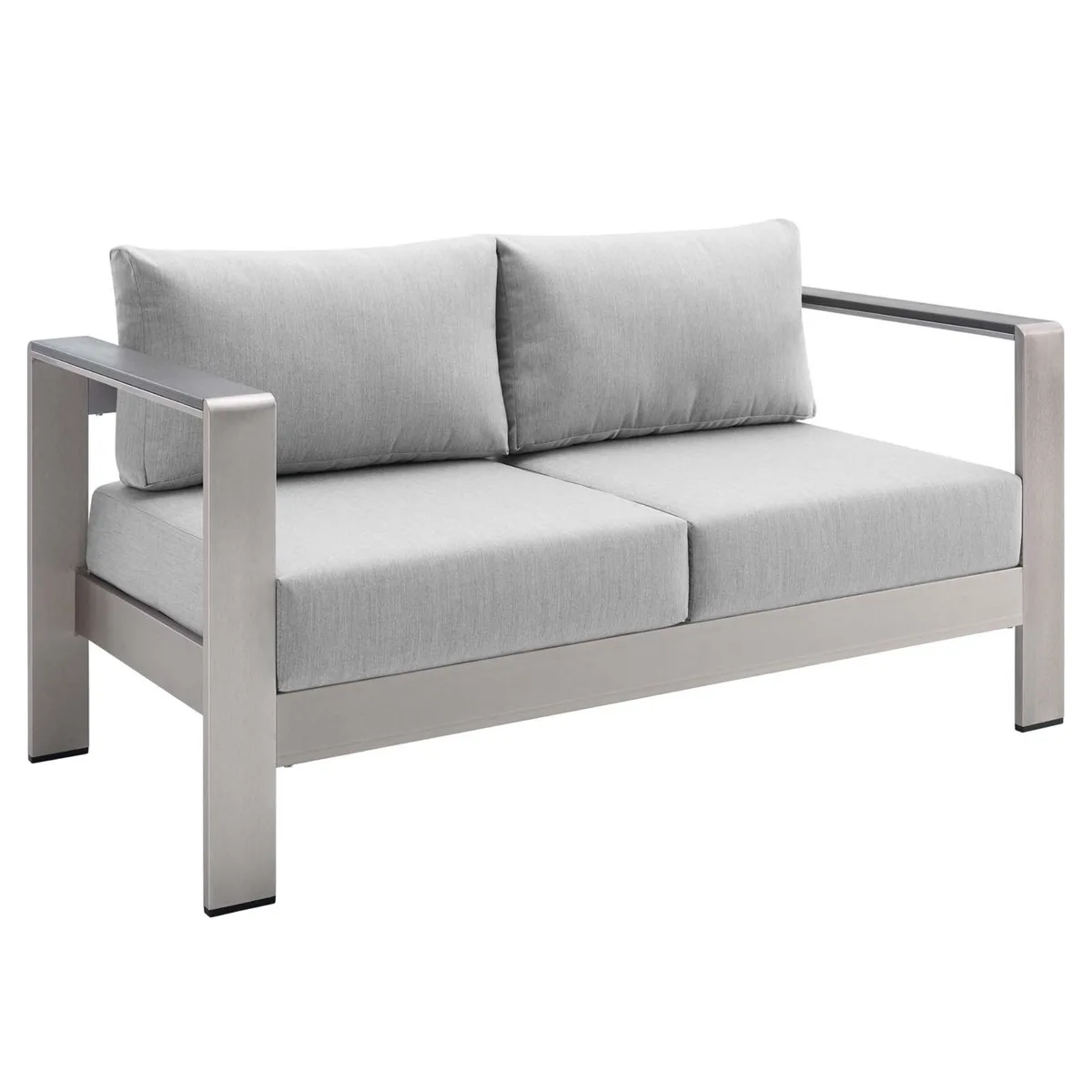 Modway Furniture Modway Furniture Shore Loveseat Sunbrella Silver Gray 45 lb — product photo