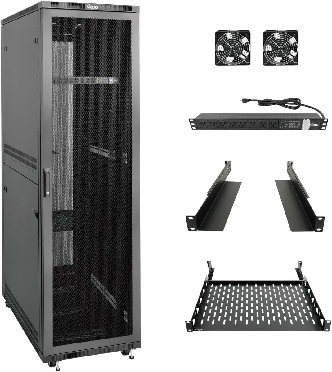 BFKK BFKK 42U Server Rack 23.6"w x 31.5"d Mesh Door — product photo