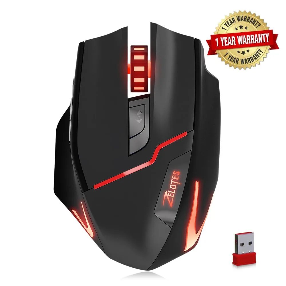 LUOM LUOM F-18 Gaming Mouse Wired Wireless 3200 DPI 7 Buttons Black — product photo