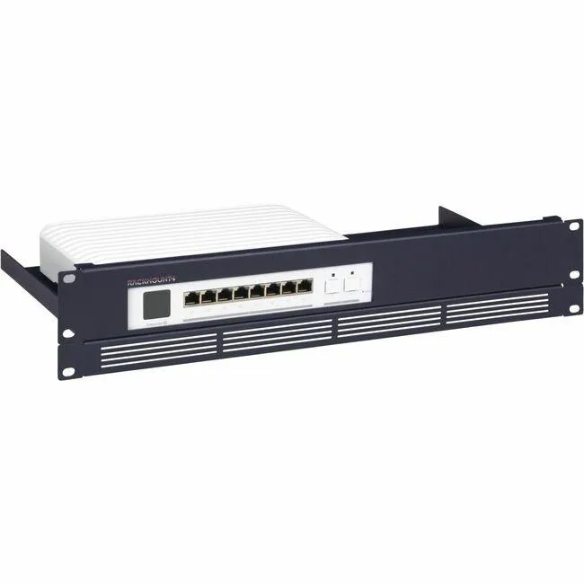 Metallic dark blue 2U 19 inch rackmount kit for switches