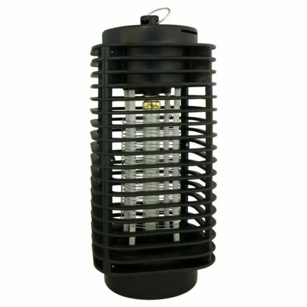 Black electronic bug zapper unit, indoor outdoor use, covers 320 square feet