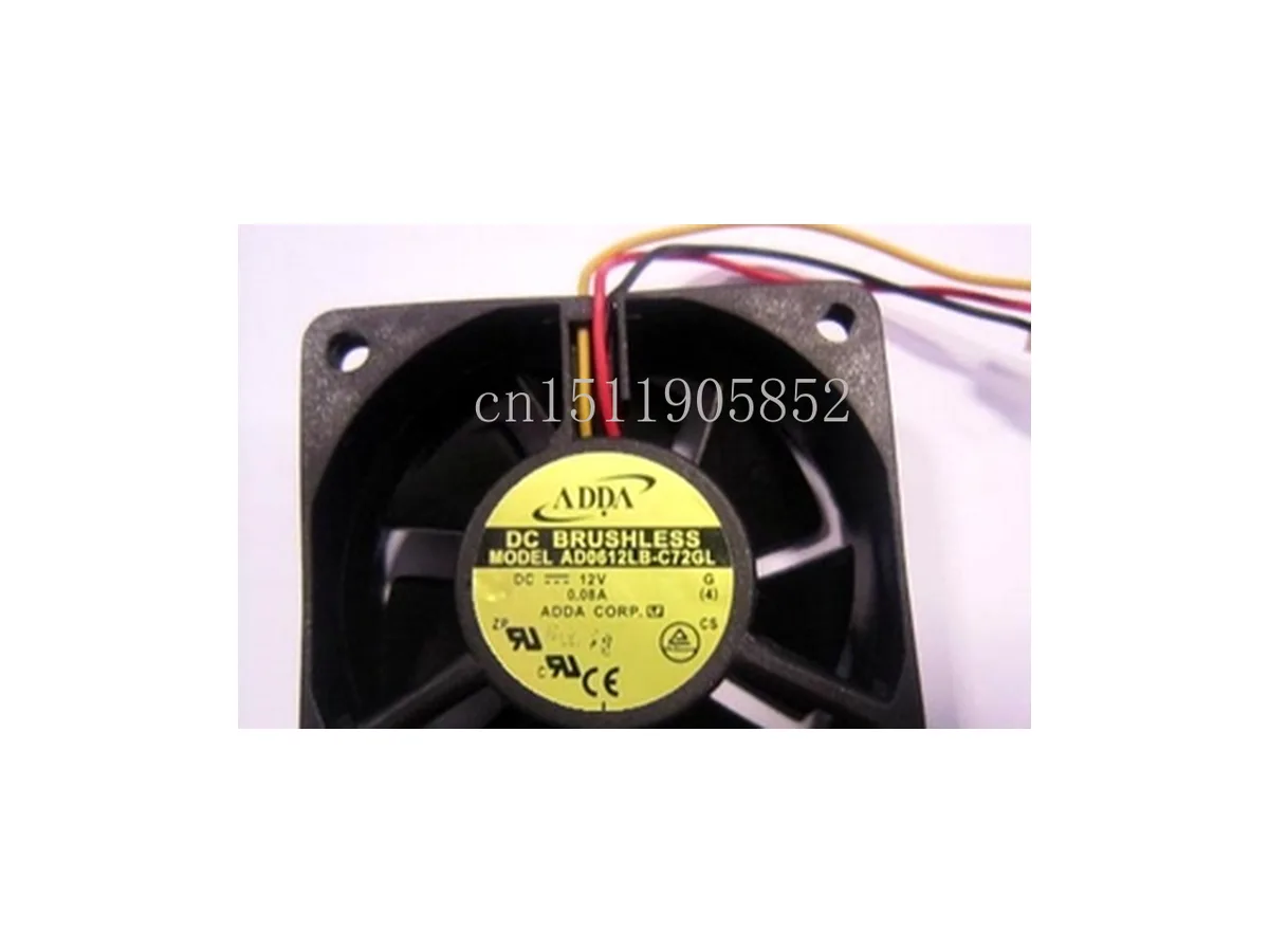 Fans Fans AD0612LB-C72GL 60x60x20mm 12V .08A 3-wire case fan — product photo