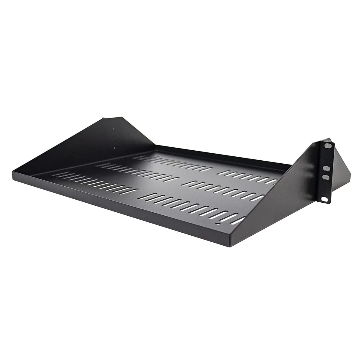 STARTECH STARTECH SHELF-2U-14-CENTER-V 2U Center-Mount Vented Server Rack Shelf 14in Deep 200lb — product photo