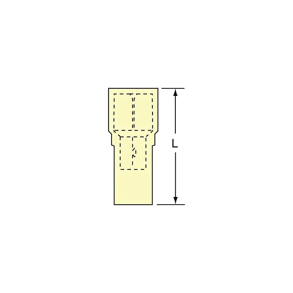 3M 3M MNI10-250DFIK Female Disconnect Yellow 12-10AWG PK500 — product photo