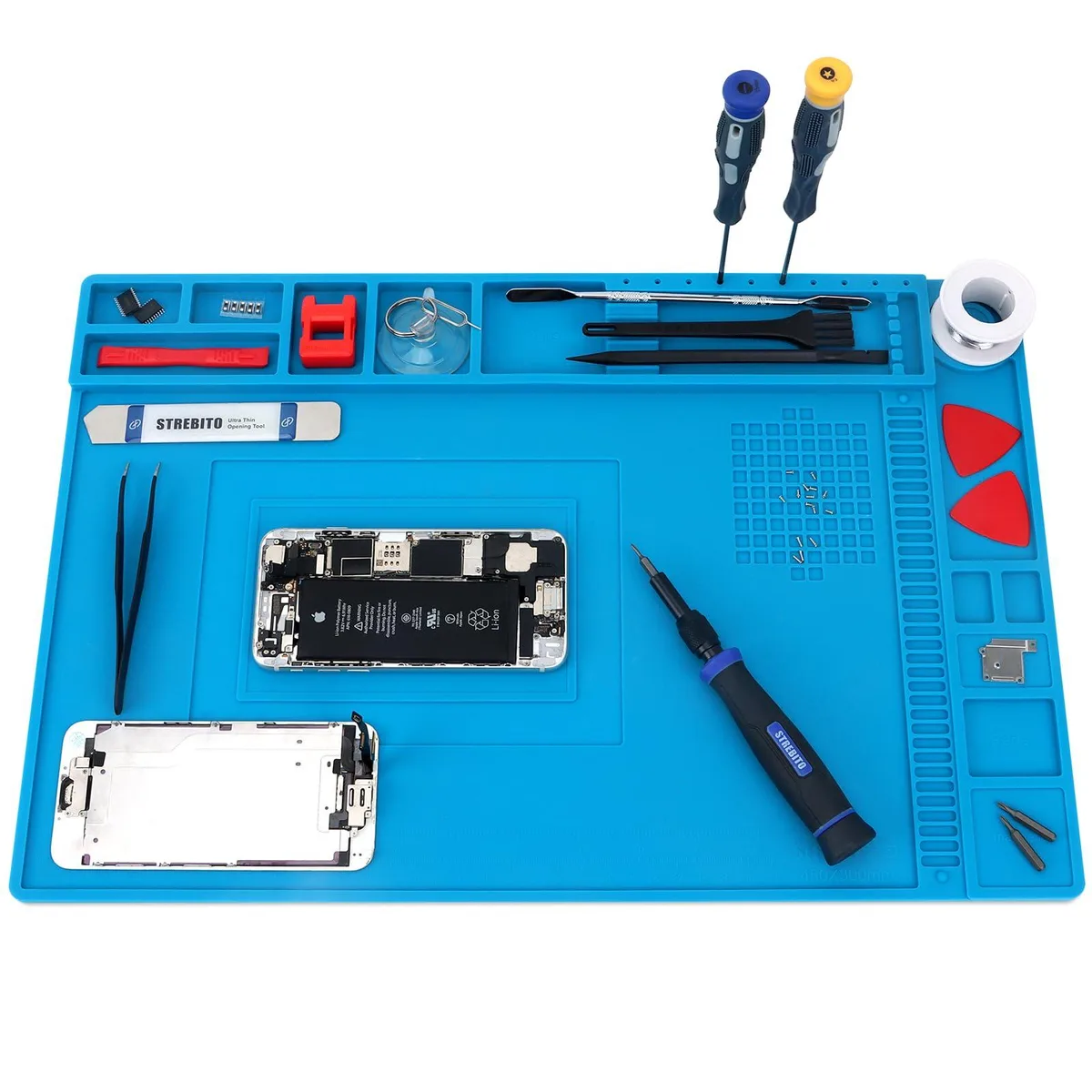 Vszerda Vszerda Silicone Soldering Mat 17.7" x 11.8" Magnetic 110 Compartments — product photo